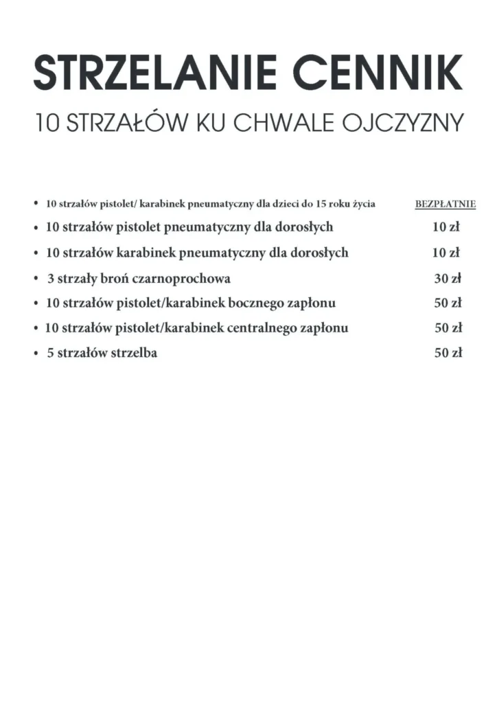 10 STRZAŁÓW KU CHWALE OJCZYZNY (20.1)