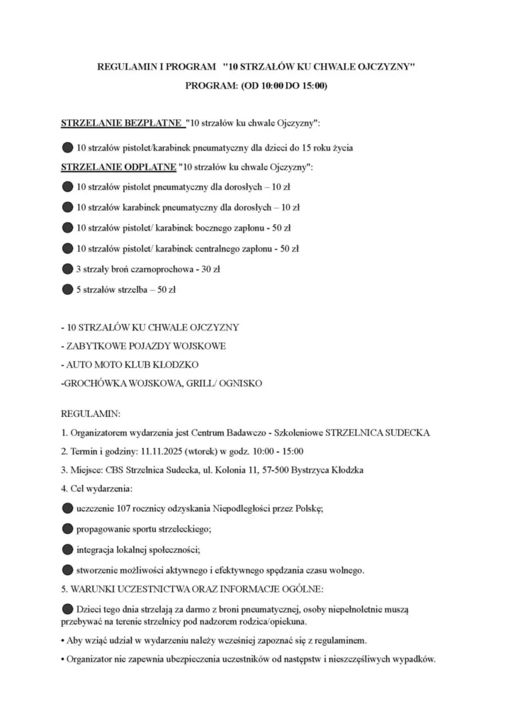 10 STRZAŁÓW KU CHWALE OJCZYZNY (20.2)